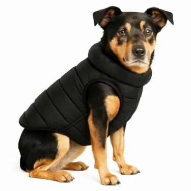 Imagem de Jaqueta térmica para cães Pet Life 63BKSM Pursuit acolchoada ultra-felpuda 44; preta - pequena