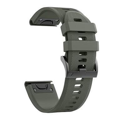 Imagem de VEVEL Pulseira de relógio QuickFit de 26 mm e 22 mm para Garmin Fenix 7X 7 6X 6 5X/EPIX/Instinct 2/Descent Mk2i pulseira de silicone de liberação rápida (Cor: K, Tamanho: 22 mm Fenix 7)