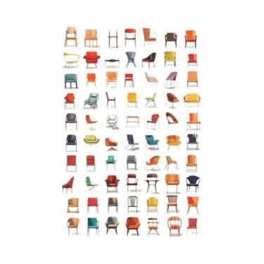 Imagem de Arte De Parede Em Lona Com Cadeira Vintage Bauhaus, Pôster De Decoraçã