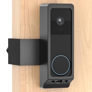 Imagem de Suporte de campainha de vídeo antifurto apenas para campainha Wyze Duo, suporte de câmera sem perfuração para campainha Wyze, suporte de câmera de porta de apartamento para quarto de aluguel de casa