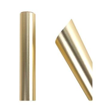 Imagem de Papel De Presente Dourado Fosco 3m X 43cm Com Design De Árvore De Nata