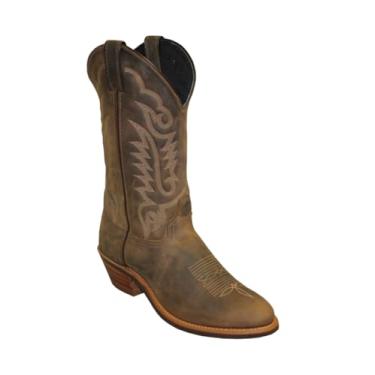 Imagem de Abilene Bota masculina feminina estilo western envelhecida bico redondo - 6412, Marrom, 39 BR G