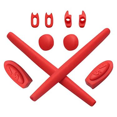 Imagem de Mryok Kit de substituição de ponteiras para óculos de sol Oakley Romeo 1 – Opções, Vermelho, One Size