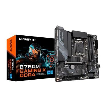 Imagem de Placa-Mãe Gigabyte B760M Gaming X Rev. 1.0, Intel, Micro ATX, DDR4, Preto - B760M GAMING X DDR4-Unissex