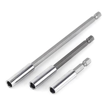 Imagem de WALFRONT Suporte de Broca de Barra de Extensão Suporte de Broca Magnético Soquete de Com 3 Comprimentos Haste Hexagonal Universal de 1/4 de Polegada para Chaves de Fenda, Brocas e Bits