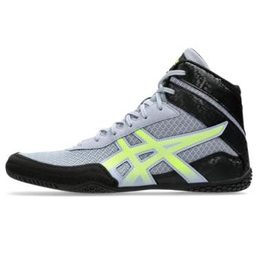 Imagem de ASICS Tênis de luta livre masculino MATCONTROL 3, Cinza azul/amarelo seguro, 42