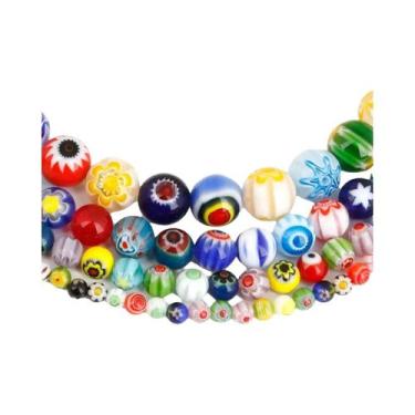Imagem de Grande Quantidade De Contas De Vidro Redondas 39-95pcs Para Fazer Cola