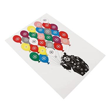 Imagem de Aoresac Papel para Alvos de Tiro Com 10 Unidades, Papel para Alvo de Tiro Com Prática, Folha Cobre Pesado Suporte Parede, Adequado Ambientes (Balão Palhaço)