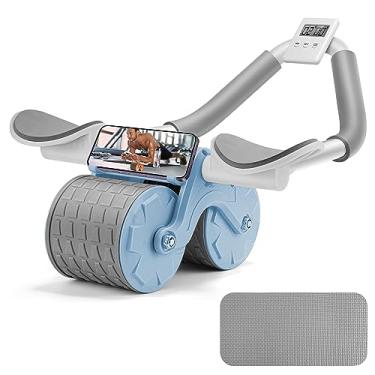 Imagem de Amgei Roda de rolo de prancha ab para treinador de núcleo rolo de roda abdominal para treino de núcleo roda ab roda de rolo Ab com suporte de cotovelo