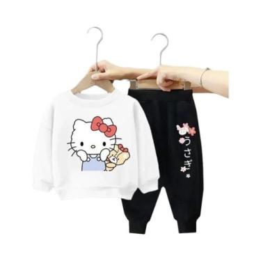Imagem de Conjuntos De Moletom Hello Kitty Para Crianças, Primavera E Outono, Ma