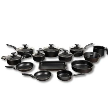 Imagem de Jogo Panelas 13 Peças Verde Turquesa Antiaderente Conjunto Kit Frigide