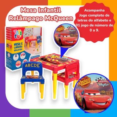 Imagem de Mesinha Infantil Com Cadeira Desenho Relampago McQueen - Tritec