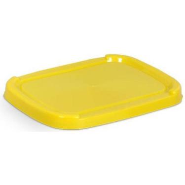 Imagem de Pote Para Sorvete 2L Com Tampas Amarelas - Kit 10 Unidades