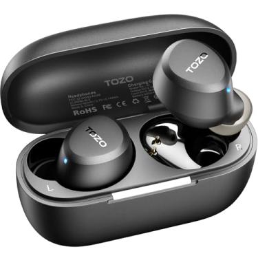 Imagem de TOZO A1 Mini fones de ouvido sem fio Bluetooth 5.3 intra-auriculares com microfone embutido, à prova d'água IPX5, som premium imersivo, fone de ouvido com conexão de longa distância