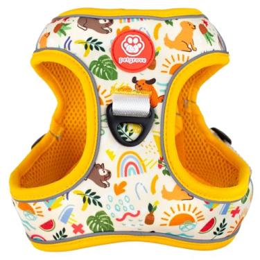 Imagem de Petgrove Peitoral para cães Step-in – Colete sem puxão, sem estrangulamento com clipes frontais e traseiros, fivela de segurança, arnês de malha respirável refletivo para cães pequenos, médios e