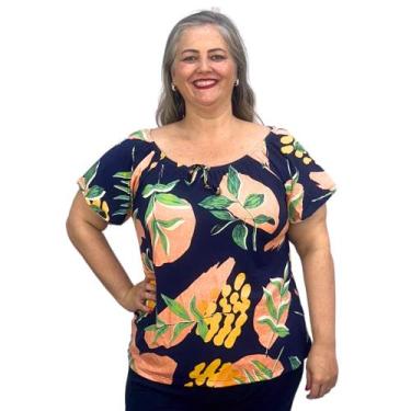 Imagem de Blusa Feminina Ciganinha Manga Curta Estampada - Coalizão Fashion, Est