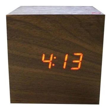 Imagem de Relógio Despertador Led Cubo 6,5 x 6,5 Cubo 3 sensores de luminosidade