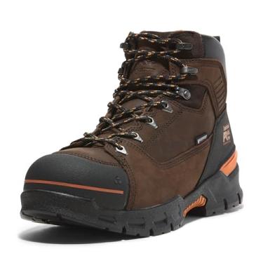 Imagem de Timberland PRO Bota masculina Endurance EV 15,2 cm com bico de segurança composto impermeável, Nogueira/laranja, 38
