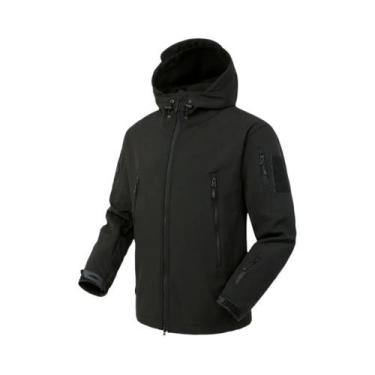 Imagem de Jaqueta Tática Militar Masculina De Pele De Tubarão, Casaco Bomber Com