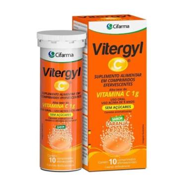 Imagem de VITERGYL C 1g - 10 Comprimidos Efervescentes para Suplemento Vitamínic