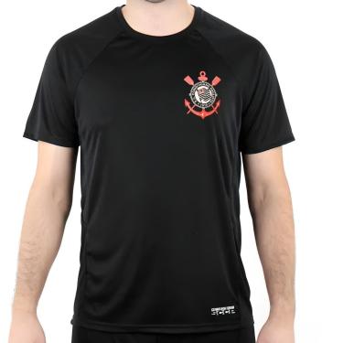 Imagem de Camiseta Masculina Corinthians Raglan com Recorte-Masculino