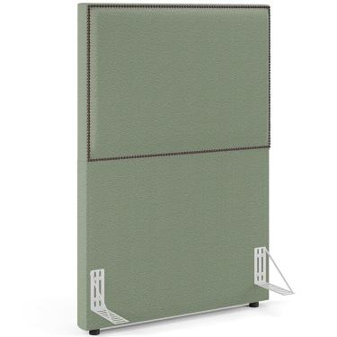 Imagem de Cabeceira Cama Box Solteiro Com Tachas 100 Cm Vicenza L02 Bouclê Oliva