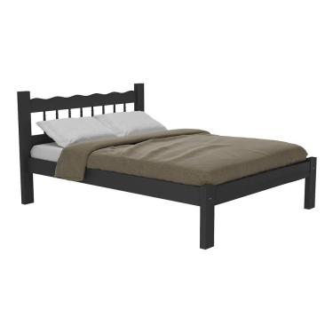 Imagem de Cama Casal Madeira Maciça Para Colchão 128/138X188Cm Capri Multimóveis Vcr4140 Preto Preto