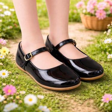 Imagem de Sapatilha Infantil Menina Verniz Boneca Fivela Confortável Dama de Hon