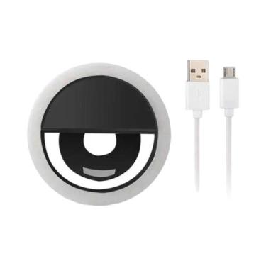 Imagem de Luz De Anel LED Ajustável Com Carregamento USB, Portátil E Recarregáve