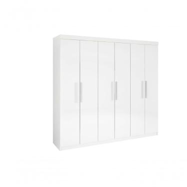 Imagem de Guarda Roupa Casal 6 Portas Sem Pés Leblon D' Doro Branco