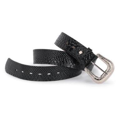 Imagem de Cinto Country Masculino Couro Fivela Grande Couro de Cobra Anaconda 203-Masculino