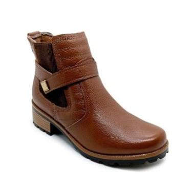 Imagem de Bota Feminino Cano Baixo Pegada Em Couro-Feminino