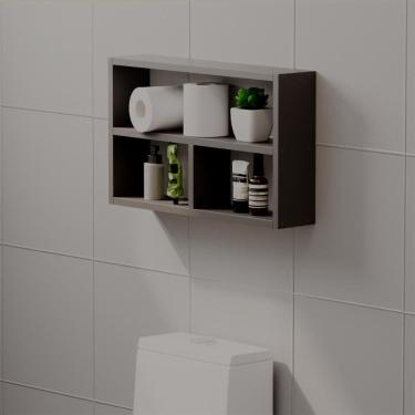 Imagem de Nicho Decorativo Pequim Preto para Banheiro Lavabo
