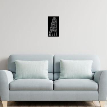 Imagem de Quadro decorativo torre de pizza 32x17cm alto relevo - JABB