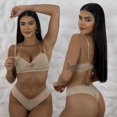 Imagem de Kit 3 Conjuntos Lingerie Fio Duplo Básico Atacado Revenda - Like4you, 