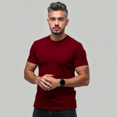 Imagem de Camisetas Masculina Algodão Básica Gola Redonda Manga Curta - Fafenix,