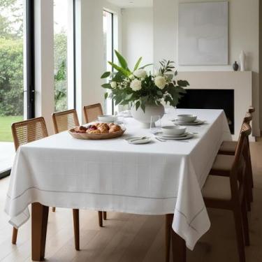 Imagem de Toalha de Mesa Quadrada 140 x 140 cm Limpa Fácil Döhler Renova Iara - 