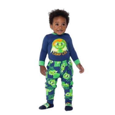 Imagem de Pijama Manga Longa Viscolycra Bebê Menino Dragão Camping - Puket, 3 A 