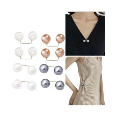 Imagem de 8 Peças De Alfinetes De Segurança Antiderrapantes Com Pérolas, Broche 