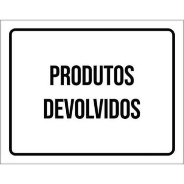 Imagem de Kit 5 Placas Produtos Devolvidos 27X35 - Sinalizo