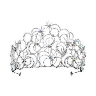Imagem de Tiara De Princesa Brilhante Com Strass Para Mulheres, Acessório De Cos
