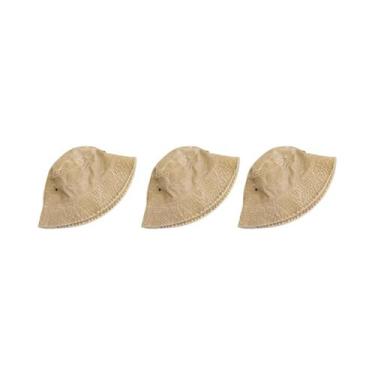 Imagem de Chapéu De Pescador Vintage Lavado Para Casais, Respirável, Cor Sólida,