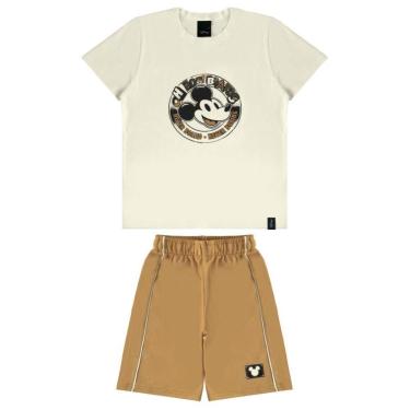 Imagem de Conjunto Infantil Menino Blusa E Bermuda Mickey Mouse Malwee-Feminino