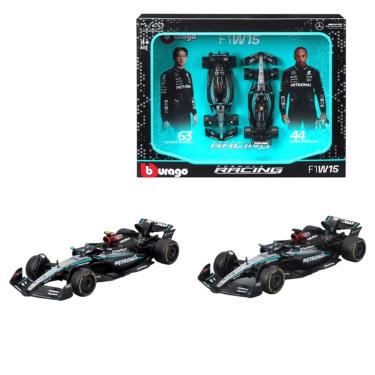 Imagem de Pack Miniatura F1 Mercedes W15 C/2 Pilotos 1:43 Bburago