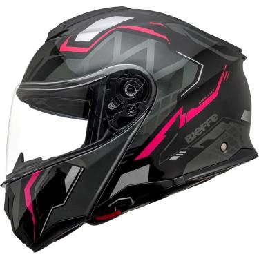 Imagem de Capacete Moto Escamoteavel  B-Dynamic Attractie Rosa ~ Bieffe