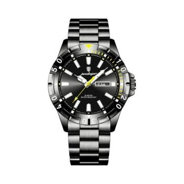 Imagem de Relógio Masculino À Prova d'Água Em Aço Inoxidável Luminoso POEDAGAR M