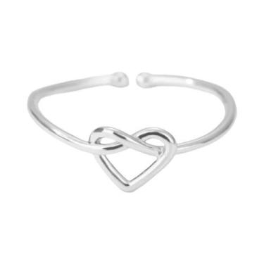 Imagem de Anel Em Forma De Coração Espiral Em Aço Inoxidável Dourado Para Mulher