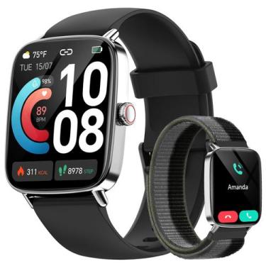 Imagem de Relógio inteligente AEAC 1,85" HD compatível com iPhone/Samsung/Androi