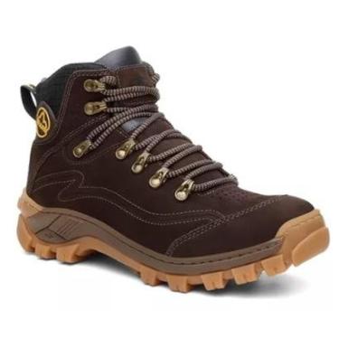 Imagem de Bota de Couro Masculina Adventure Com C.A. Trilha Antiderrapante-Masculino