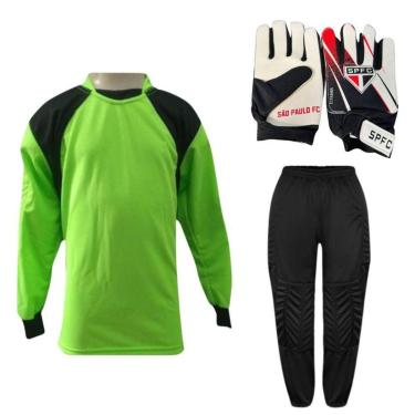 Imagem de Kit De Goleiro TRB + Luva De Goleiro Infantil São Paulo DRB Goalkeeper-Unissex